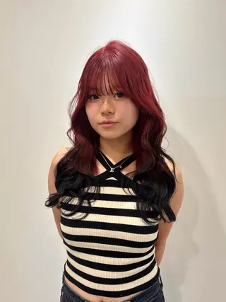 ロング カラー ハイトーン/ウルフ/ レイヤー/Asukaのヘアスタイル