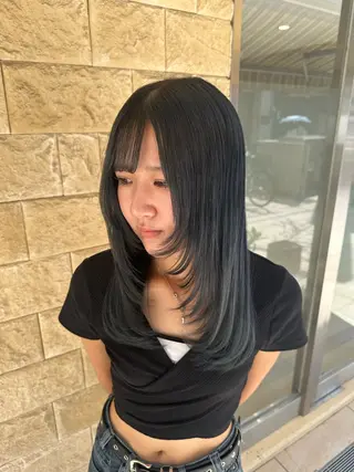 セミロング レイヤー/メンズ /髪質改善　廣島公平のヘアスタイル