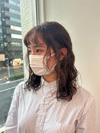ロング パーマ 愛結 暖色カラー🎀🩰のヘアスタイル