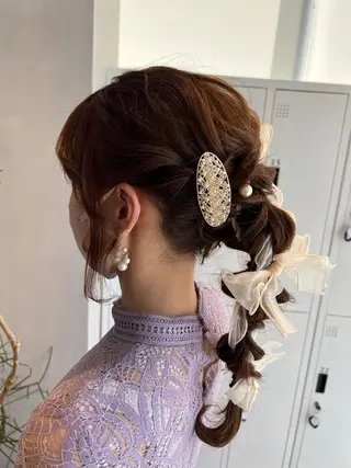 ヘアアレンジ 透明感カラー✨艶髪 制作🌱山根あゆみのヘアスタイル