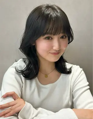 ミディアム 💖美髪矯正／透明感 カラー💖のぞみのヘアスタイル