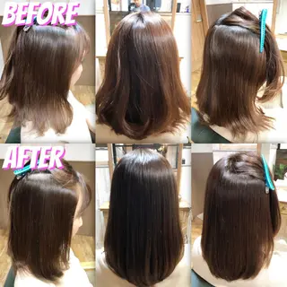 セミロング カラー ブリーチ縮毛矯正/ デサキ ショウヘイのヘアスタイル