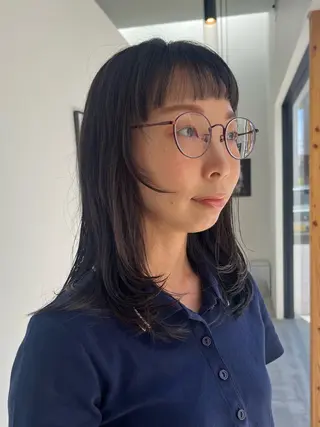 セミロング パーマ/縮毛矯正 揚村武斗のヘアスタイル