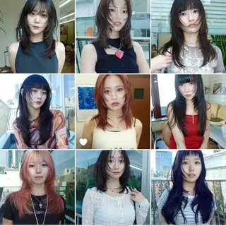 ミディアム カラー レイヤー専門家 ダブルカラー修のヘアスタイル