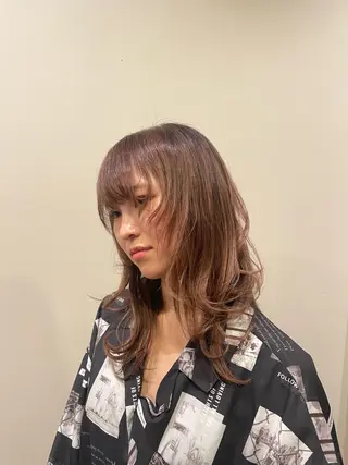 セミロング 白髪ケア  BAUM まやのヘアスタイル