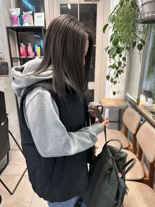 ミディアム カラー REINA☁️透明感 カラー/ぷつっと♡のヘアスタイル