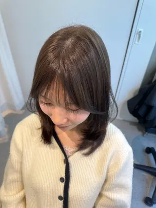 ミディアム 透明感🍨レイヤー ヘアセット/miyuのヘアスタイル