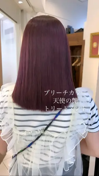 ミディアム カラー 似合わせカラー/艶 髪質改善/ヨシザキのヘアスタイル