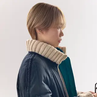 ショート カラー ブリーチなしWカラー レイヤー/KOHNOのヘアスタイル