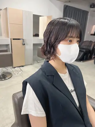 ショート パーマ ボブパーマコテ巻き風 パーマNo1深江秀平のヘアスタイル