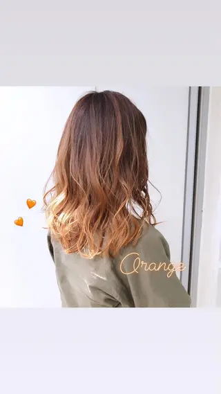 セミロング カラー ヘアアレンジ 榎園 由美のヘアスタイル