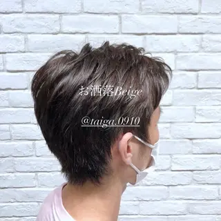 ショート カラー メンズ レディースヘア💫 加藤たいが🐯のヘアスタイル