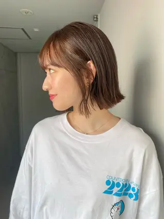 ミディアム カラー レイヤー/柔色 カラー/SAkiのヘアスタイル