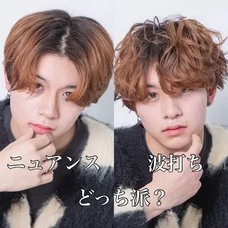 ミディアム カラー パーマ メンズ 韓国風メンズ/毛流れ ヘアなら須田龍世のヘアスタイル
