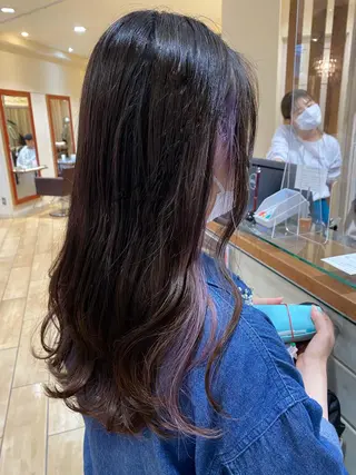 ロング 小顔似合わせ 前田ヒロコのヘアスタイル