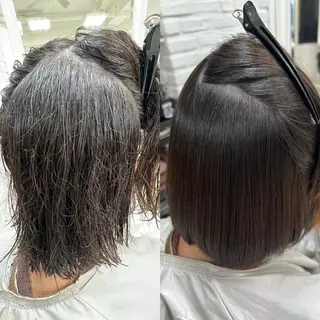 ミディアム パーマ 染野 匠のヘアスタイル