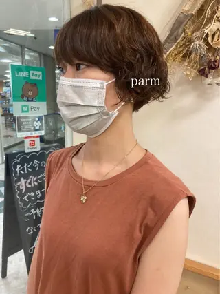 ショート パーマ 初めてのショート お任せください✂️のヘアスタイル