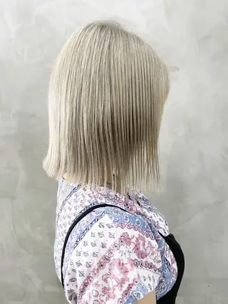 ミディアム カラー パーマ ヘアアレンジ メンズ ハイトーン/レイヤー 🌸さくらのヘアスタイル