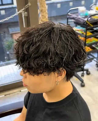 パーマ メンズ 杉村 一輝のヘアスタイル