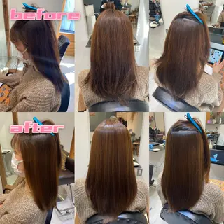 ロング パーマ ブリーチ縮毛矯正/ デサキ ショウヘイのヘアスタイル