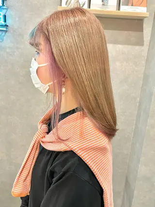ミディアム カラー mood tatemachiのヘアスタイル