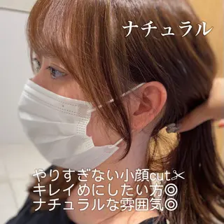 ミディアム カラー パーマ ヘアアレンジ 小野寺瑞希 /最小顔カットのヘアスタイル