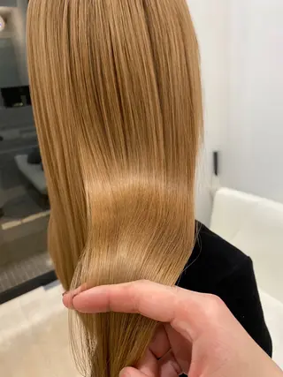 セミロング カラー R u i/ブリーチ /京都/河原町のヘアスタイル