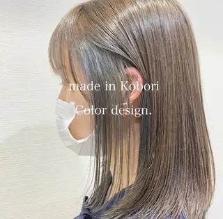 セミロング カラー ANLY.meijijingumae所属・レイヤーカット/ 前髪顔周りカットのヘアスタイル