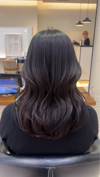 ロング ヘアアレンジ 💚韓国風レイヤー 🇰🇷💚 ちえのヘアスタイル