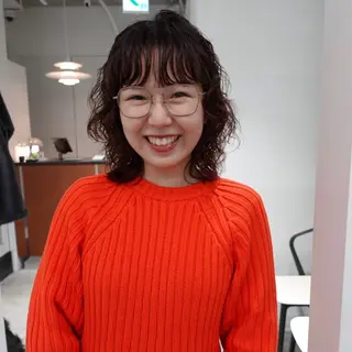 ミディアム パーマ ヘアアレンジ 🌐サトウ リョウ🌐のヘアスタイル