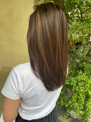 セミロング カラー AMI ウルフパーマ/メンズのヘアスタイル