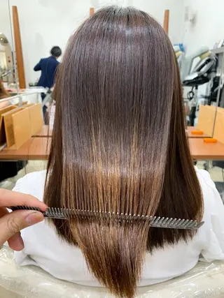 ロング パーマ 縮毛矯正/髪質改善 /韓国風　山川春輝のヘアスタイル