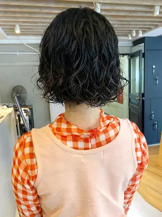 ミディアム カラー パーマ ヘアアレンジ ITbyALBUM 中野店のヘアスタイル