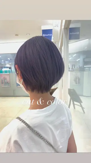 ショート カラー 似合わせカラー/艶 髪質改善/ヨシザキのヘアスタイル