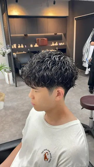 ショート パーマ ヘアアレンジ メンズ ⚡️王道メンズ⚡️ 北千住駅近!のヘアスタイル