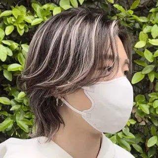 メンズ 透明感ブリーチ/ メンズパーマのヘアスタイル