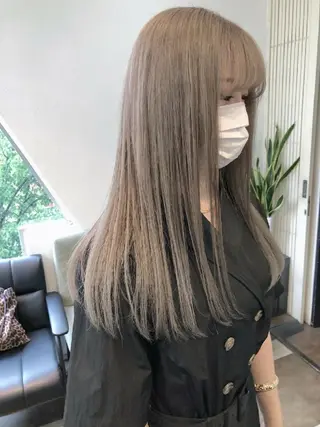 セミロング ヘアアレンジ カラー GiseL 博多 ジゼル　博多のヘアスタイル