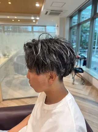 ショート カラー メンズ メンズ特化/ センターパート/八谷のヘアスタイル