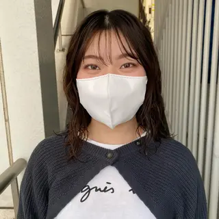 ミディアム カラー パーマ yiye 青山所属・無料カットモデル募集 🌱ひょうがのヘアスタイル