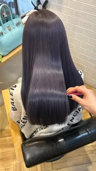 ロング カラー 艶カラー/韓国顔周り 🎀mamiのヘアスタイル