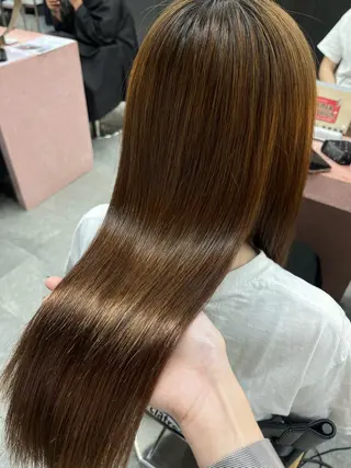 ロング パーマ/オリーブ/ 酸性ストレート/ゆなのヘアスタイル