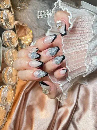 ネイル 23時まで❤︎韓国、 ワンホンネイルのネイルデザイン