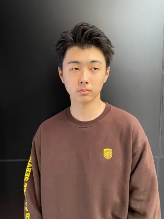 メンズ スパイキーパーマ 柏NO1 藤本葉のヘアスタイル