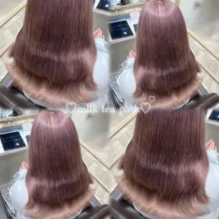 セミロング カラー 菅村 緋莉🎀ガーリーヘアのヘアスタイル