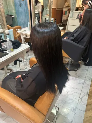 ロング レイヤー/透明感 カラー/縮毛/しおんのヘアスタイル