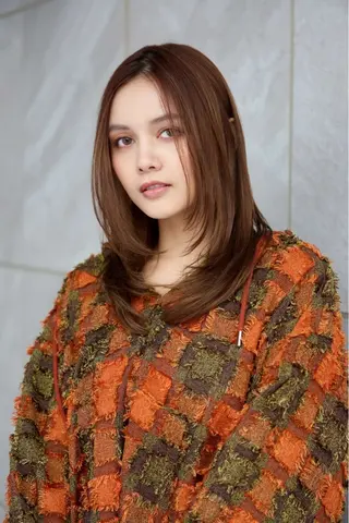 セミロング カラー ダブルカラー特化💍 tiam💍韓国ヘアのヘアスタイル