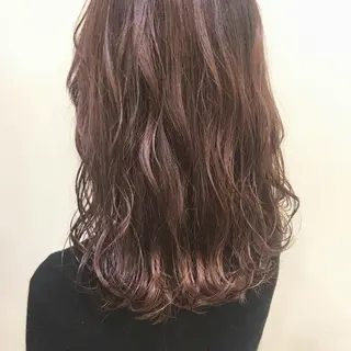 セミロング カラー AMI ウルフパーマ/メンズのヘアスタイル