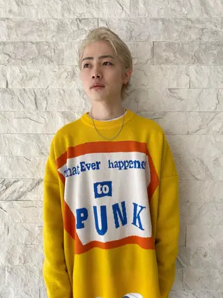 ショート カラー メンズ Piaコータロー ハイトーン&‪ボブのヘアスタイル