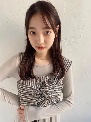 セミロング カラー Pros所属・nana/レイヤー /酸性ストレートのヘアスタイル