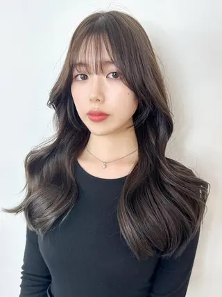 セミロング カラー ITbyALBUM 松戸のヘアスタイル